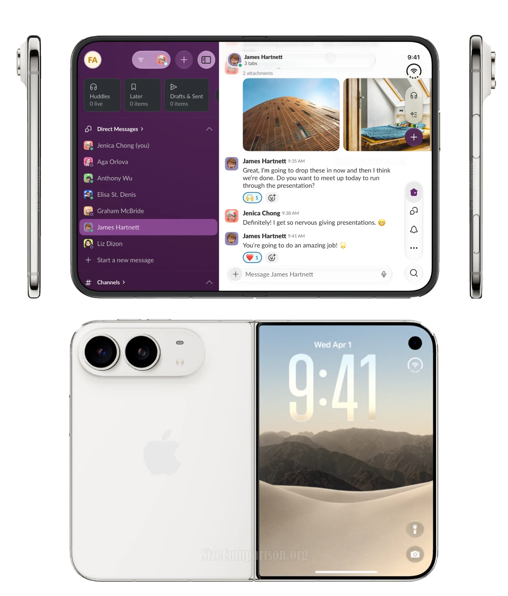 iPhone Duo open multi-view product sheet